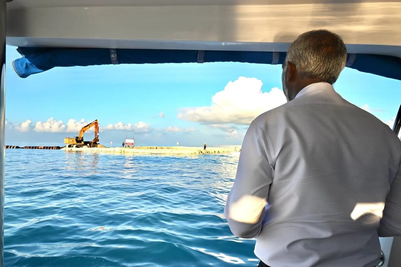 The Ras Malé reclamation launch in December 2023