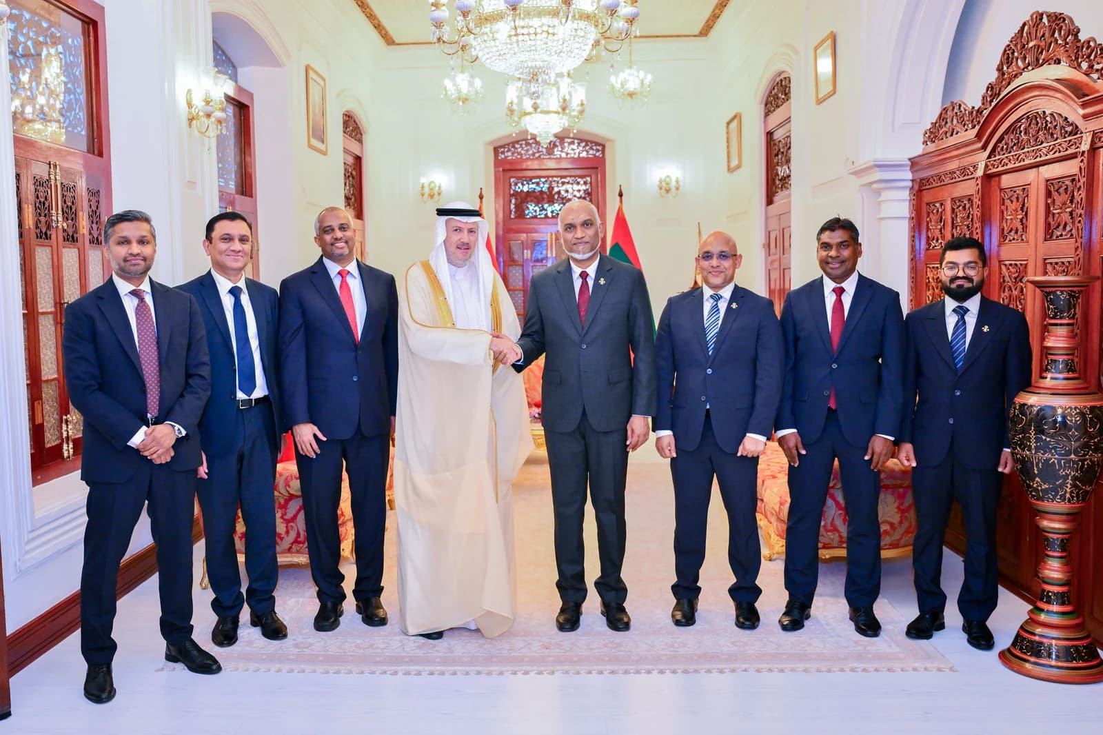 ITFC chief executive Adeeb Yousuf Al-Aama meets President Mohamed Muizzu on 6 September 2026.