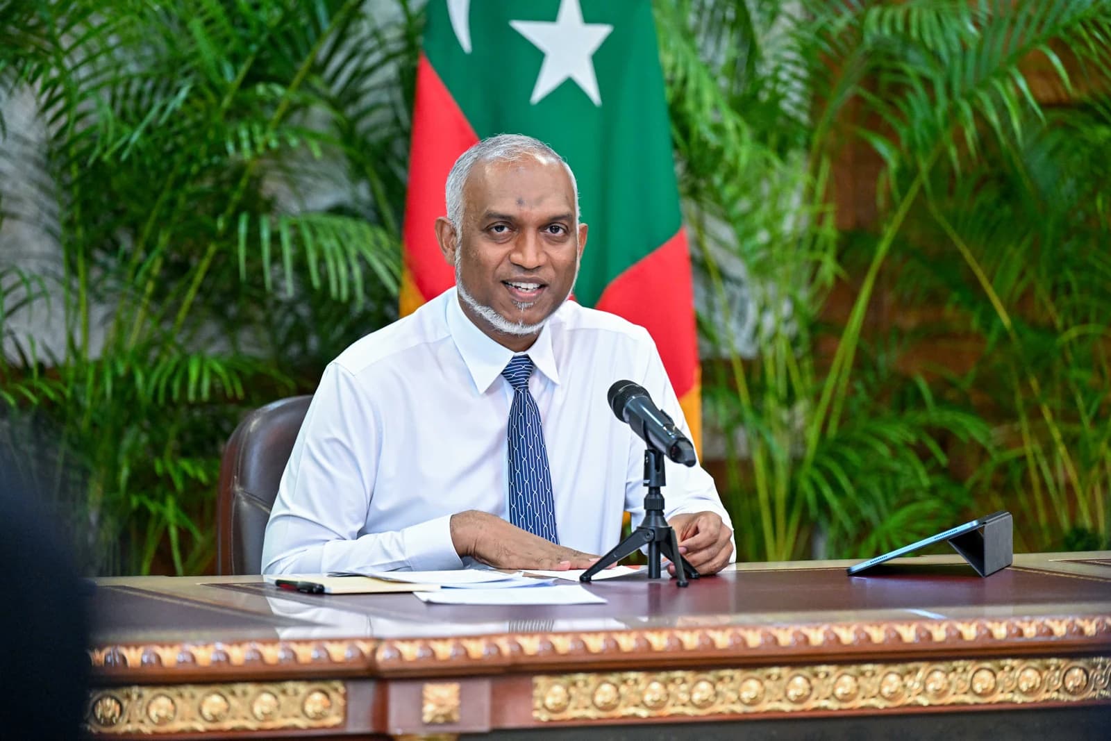 President Mohamed Muizzu announces plans to restructure state-owned companies on 7 September 2026.