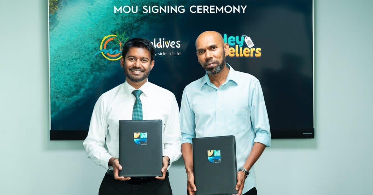 The Visit Maldives and Hey Travellers partnership signing