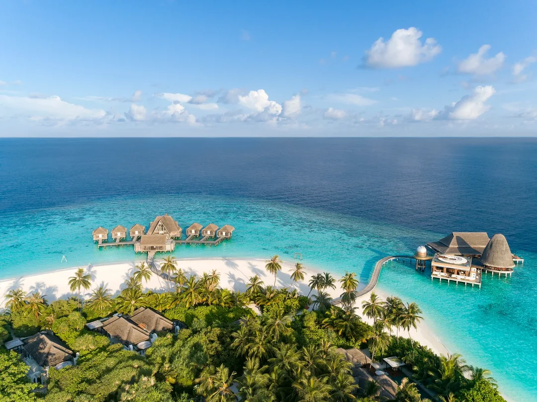 Anantara Kihavah Maldives Villas. Resort photograph used to illustrate Maldives tourism.